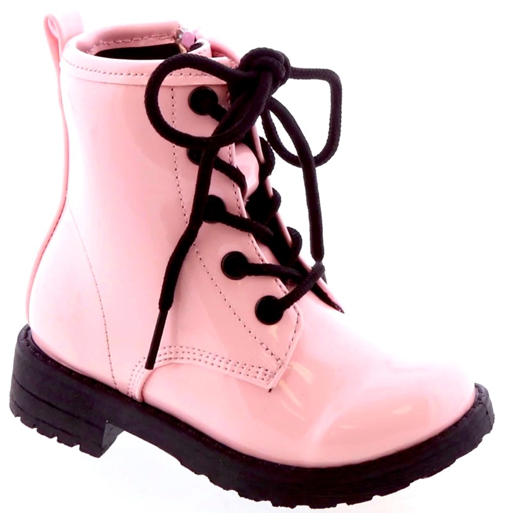 NWT Kids Pink Combat Boots